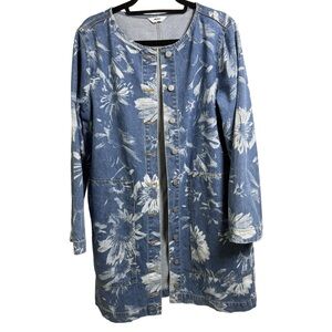 Floral Denim Jean Jacket